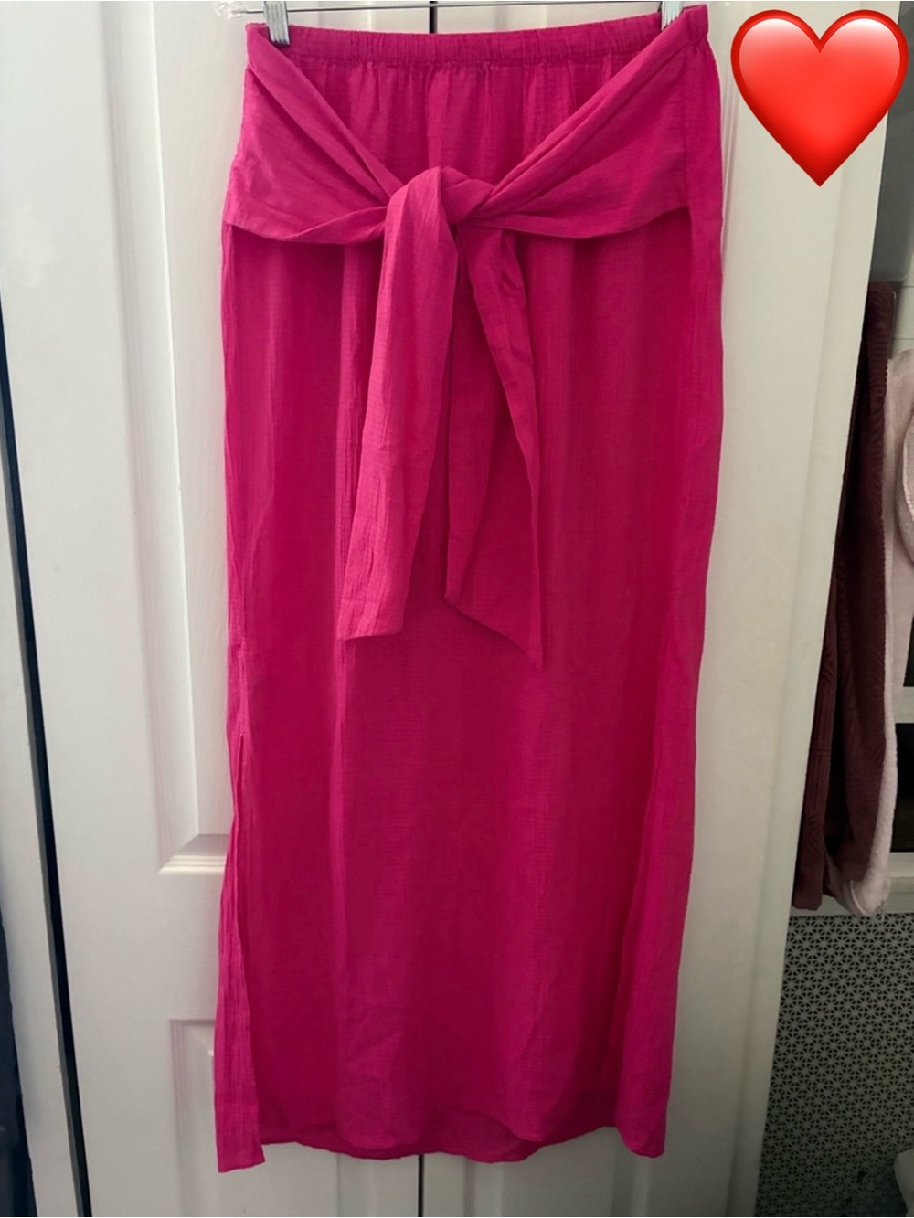 J. Crew Hot Pink Textured Maxi Skirt